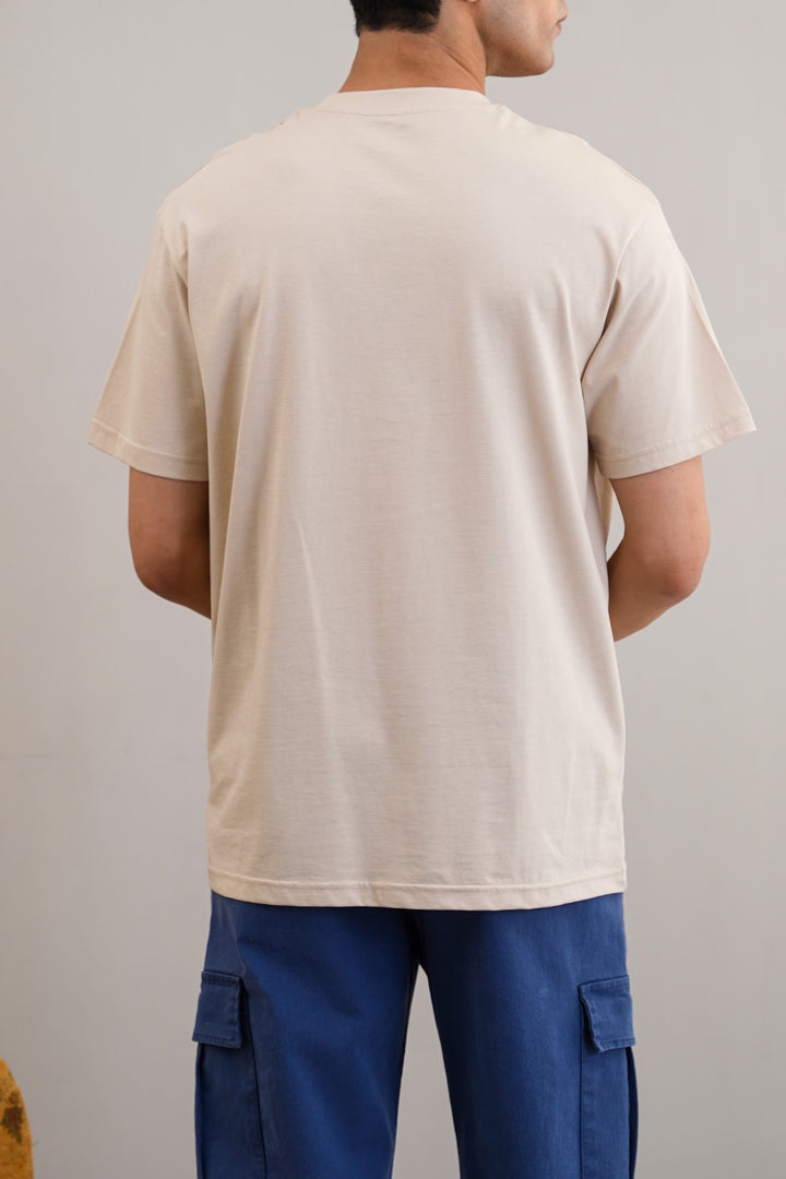 BEIGE CLASSIC COTTON TEE