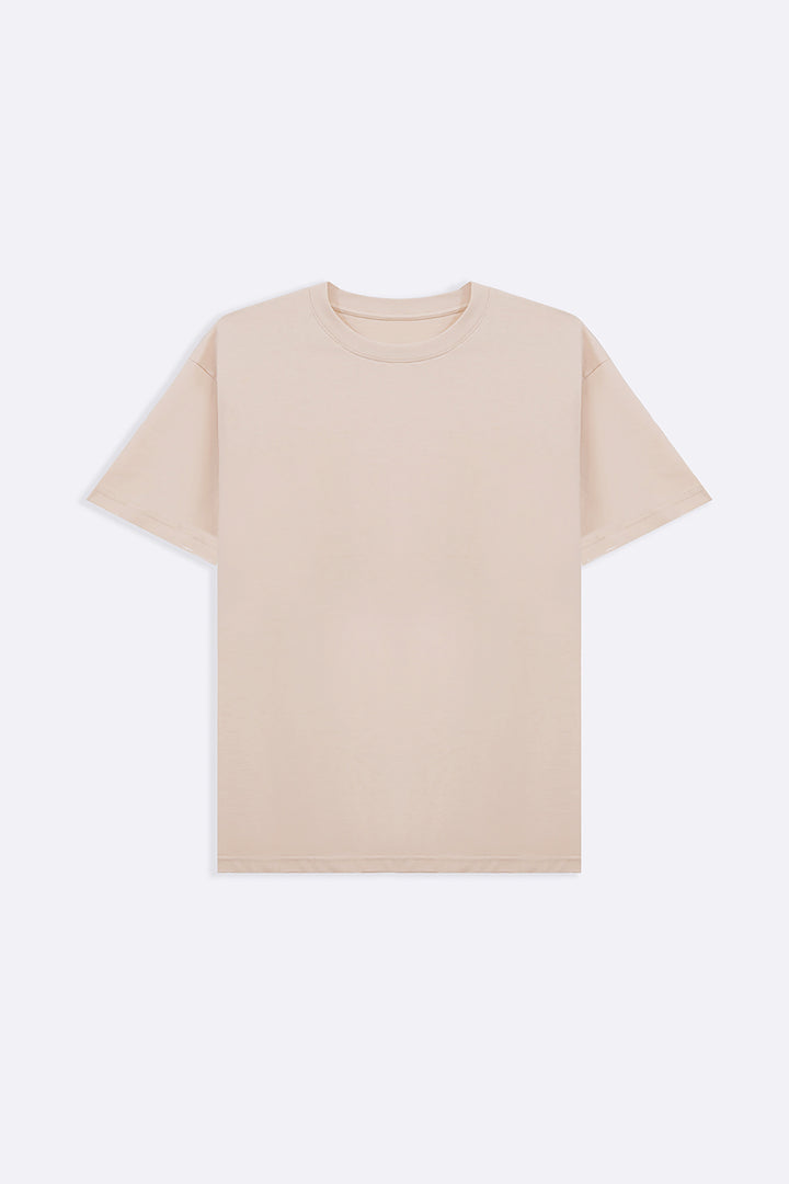 BEIGE CLASSIC COTTON TEE