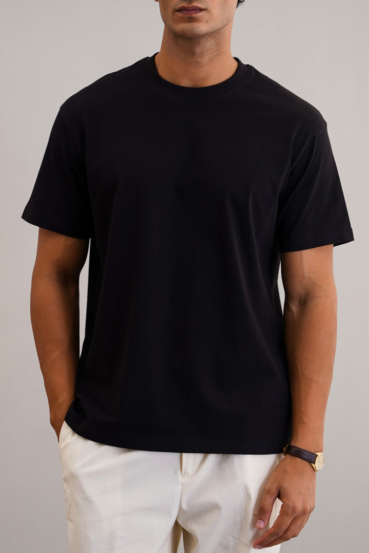 BLACK CLASSIC COTTON TEE
