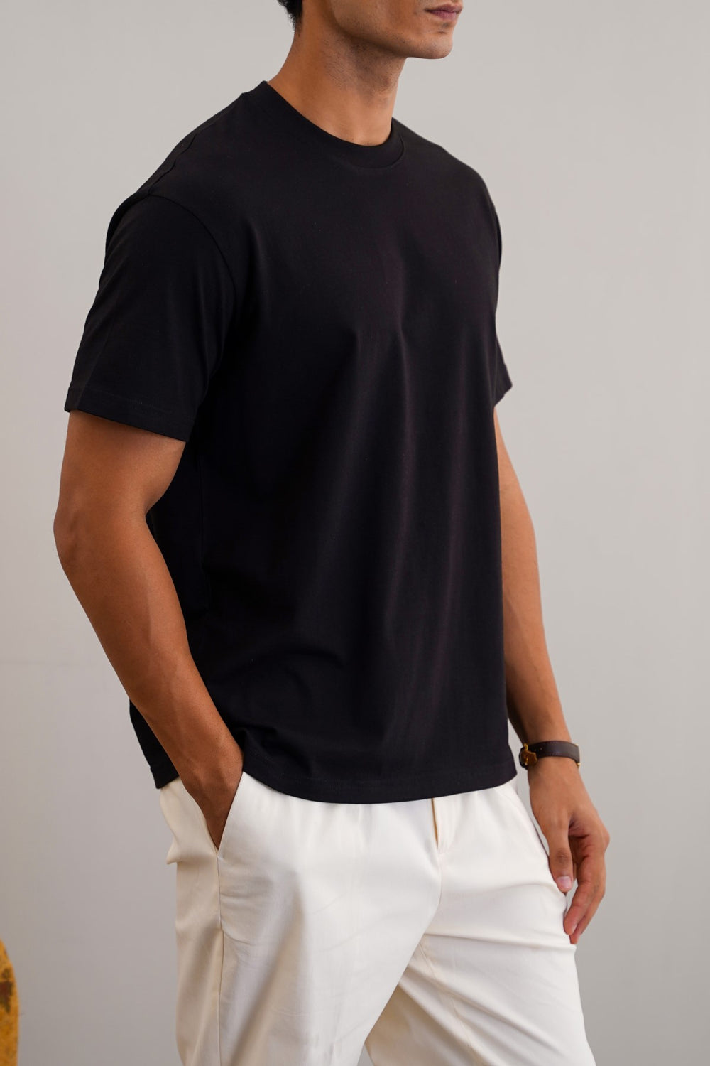 BLACK CLASSIC COTTON TEE