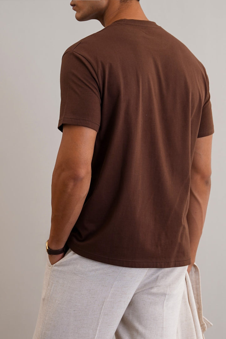 BROWN CLASSIC COTTON TEE