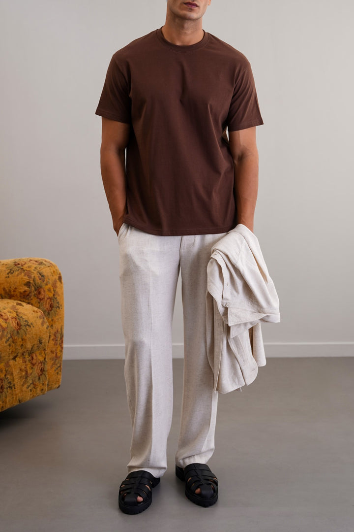 BROWN CLASSIC COTTON TEE