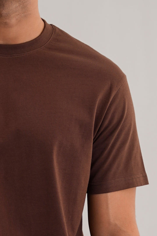 BROWN CLASSIC COTTON TEE