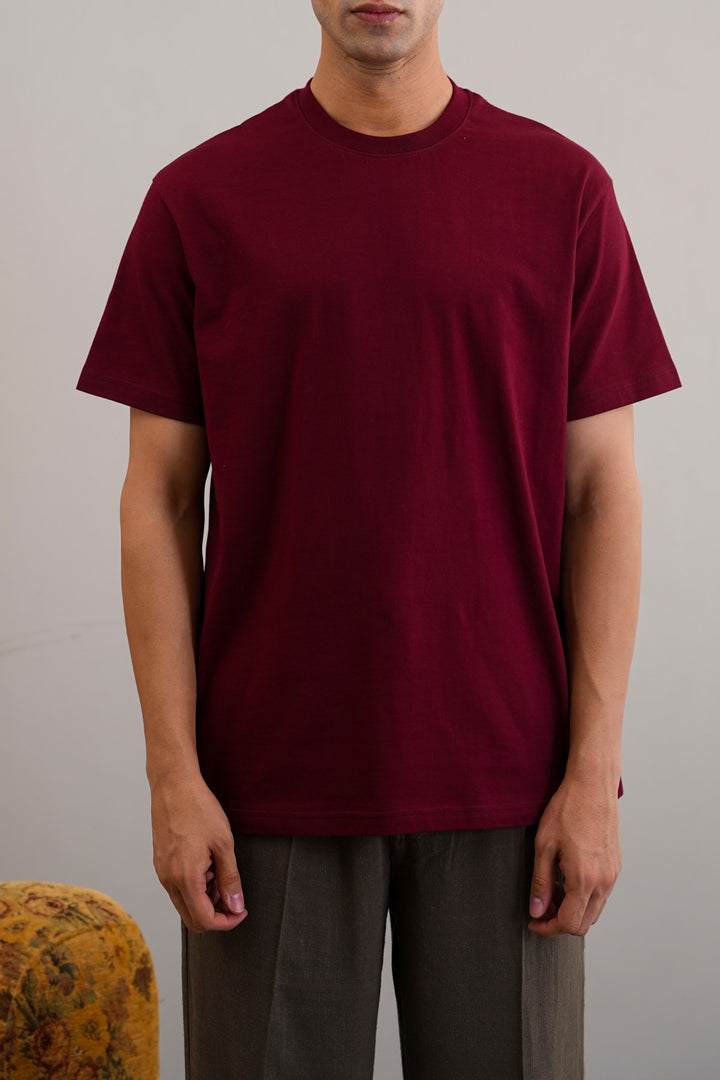 MAROON CLASSIC COTTON TEE
