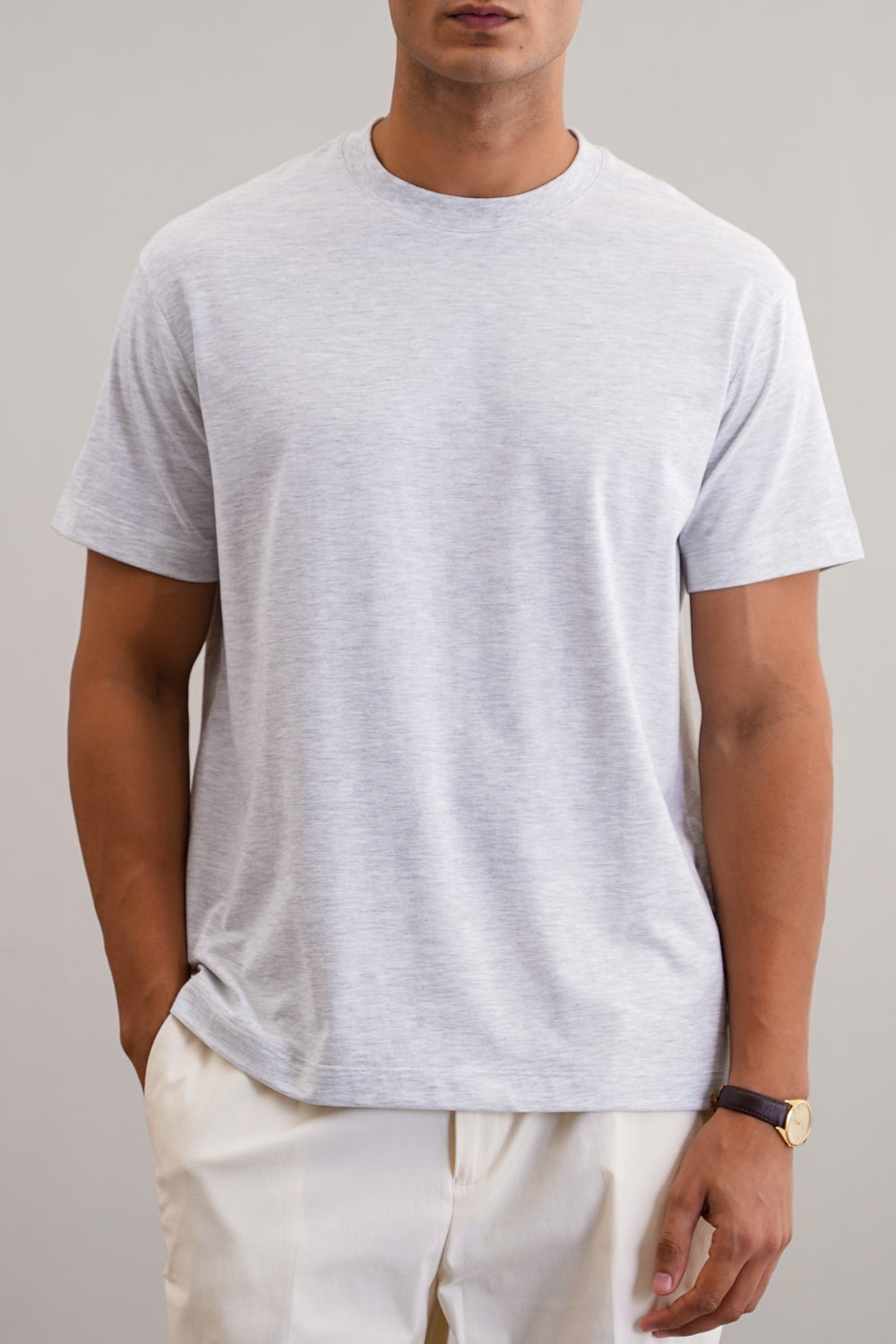 OAT MELANGE BASIC COTTON TEE