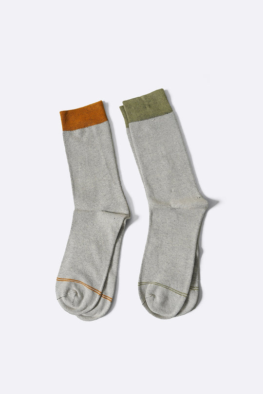 OLIVE MUSTARD 2-PACK CREW SOCKS
