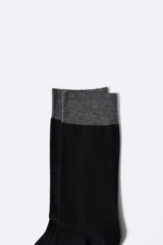 GREY CREW LENGTH SOCKS WITH STRIPE