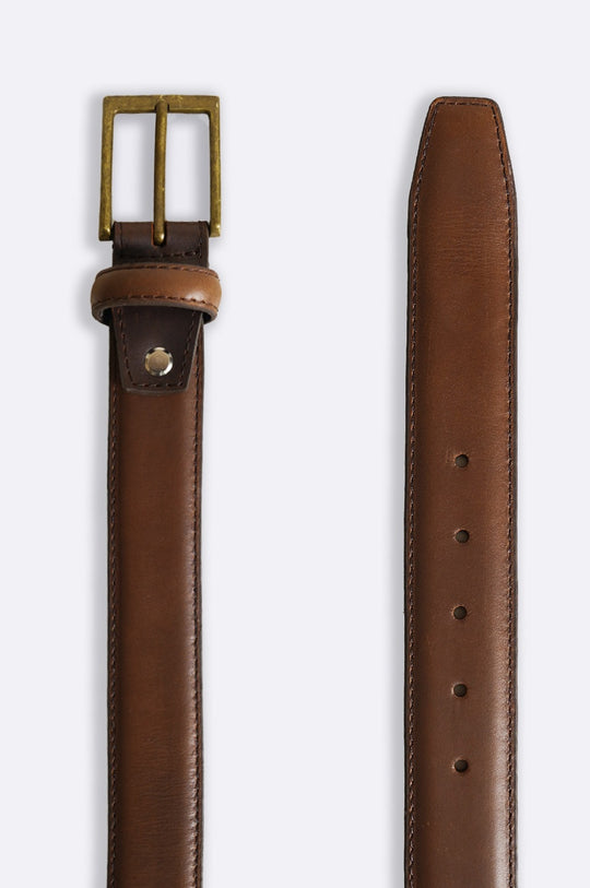 BROWN VINTAGE LEATHER BELT