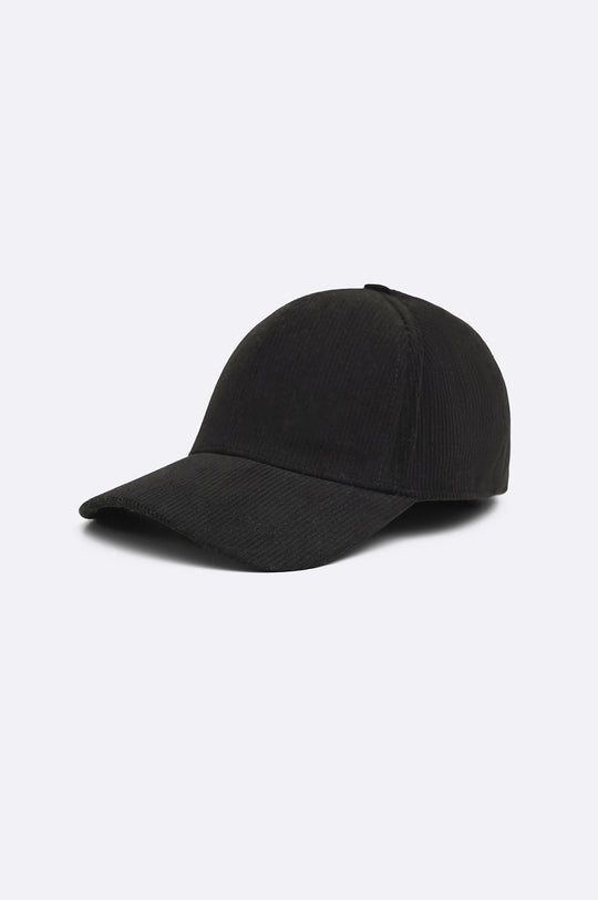 BLACK CORDUROY CAP