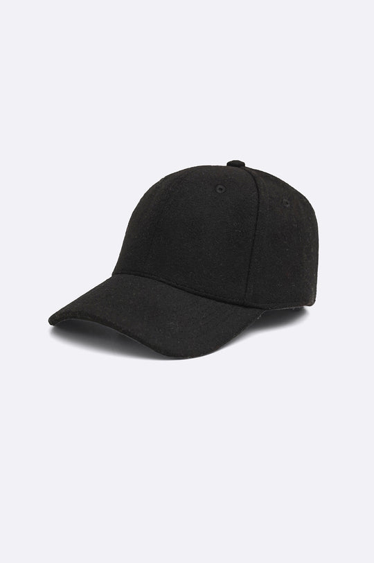 BLACK WOOL CAP