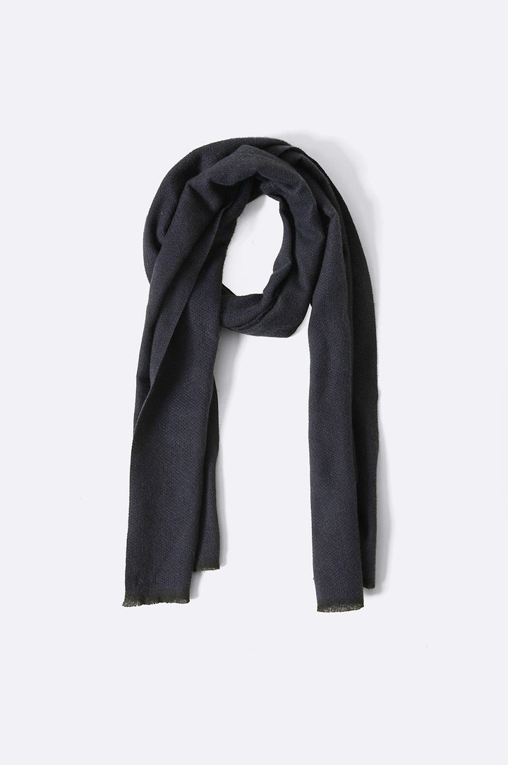 NAVY LUXURY TEXTURED SCARF