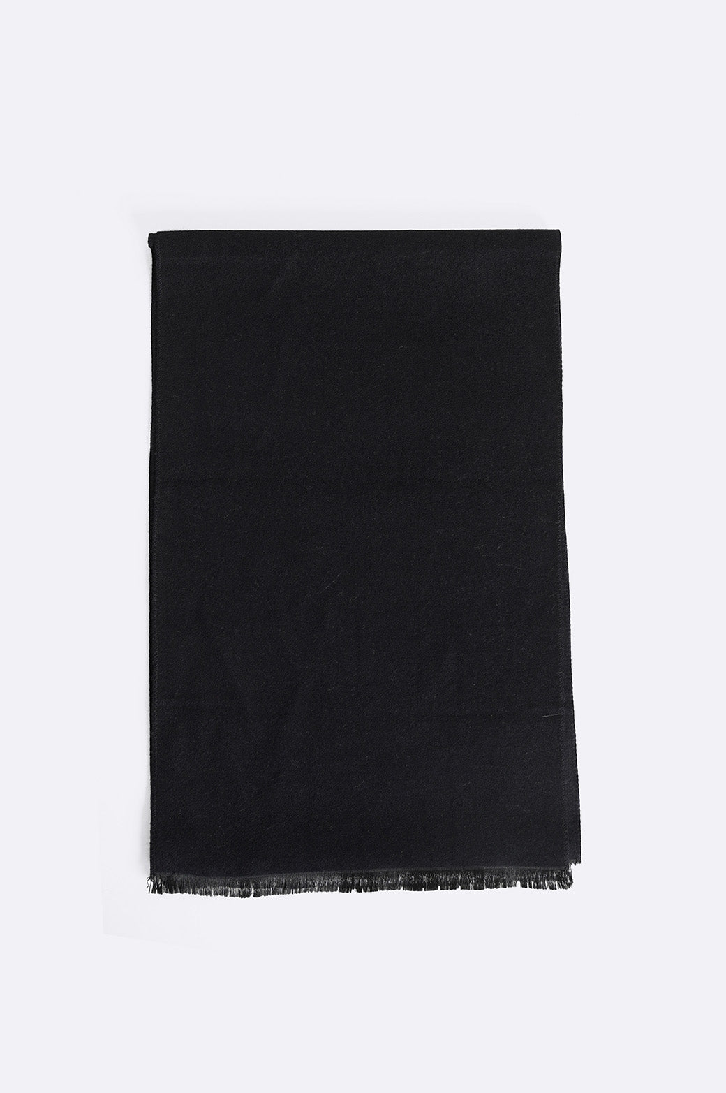 BLACK PLUSH NARROW SCARF