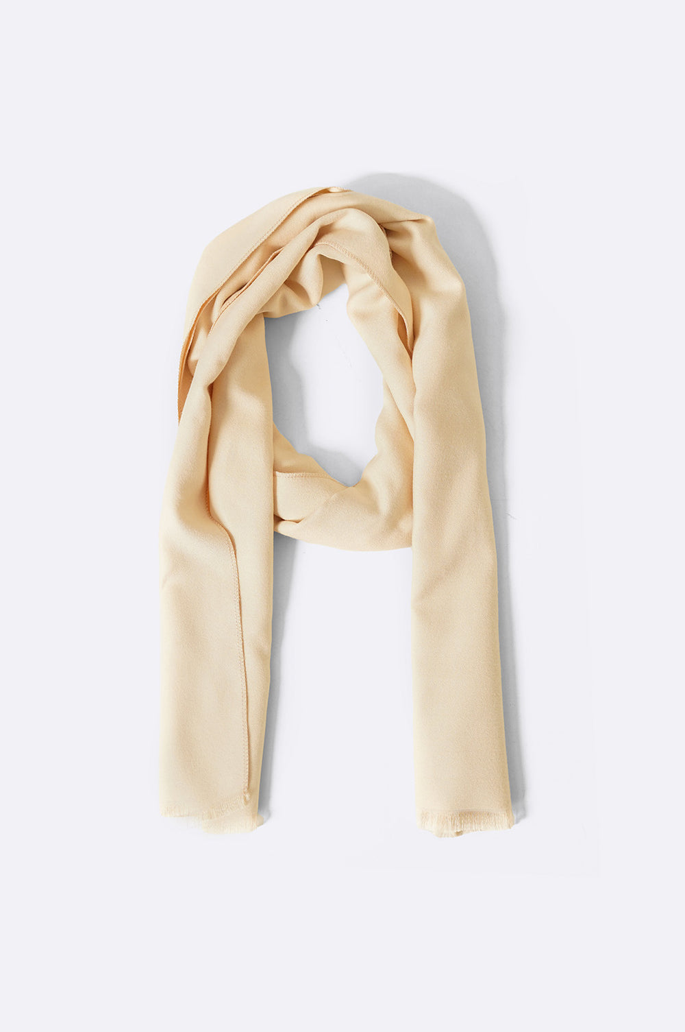 IVORY PLUSH NARROW SCARF