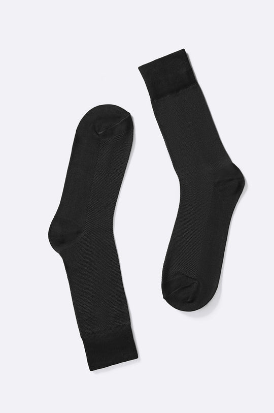 BLACK FORMAL COTTON SOCKS