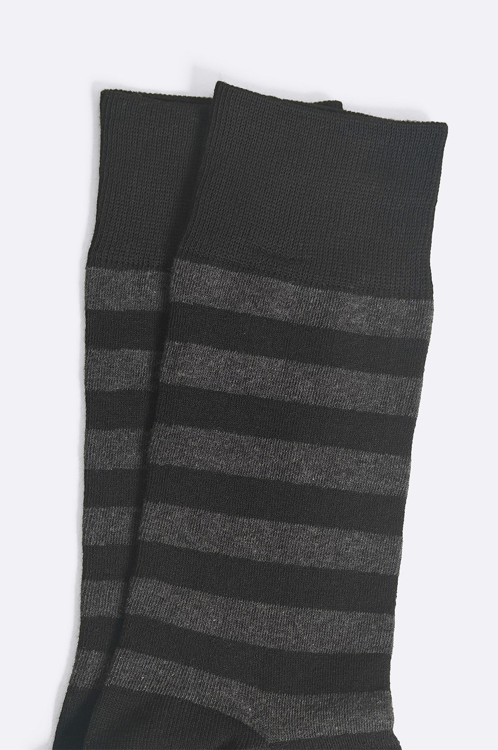 BLACK MERCERIZED COTTON SOCKS