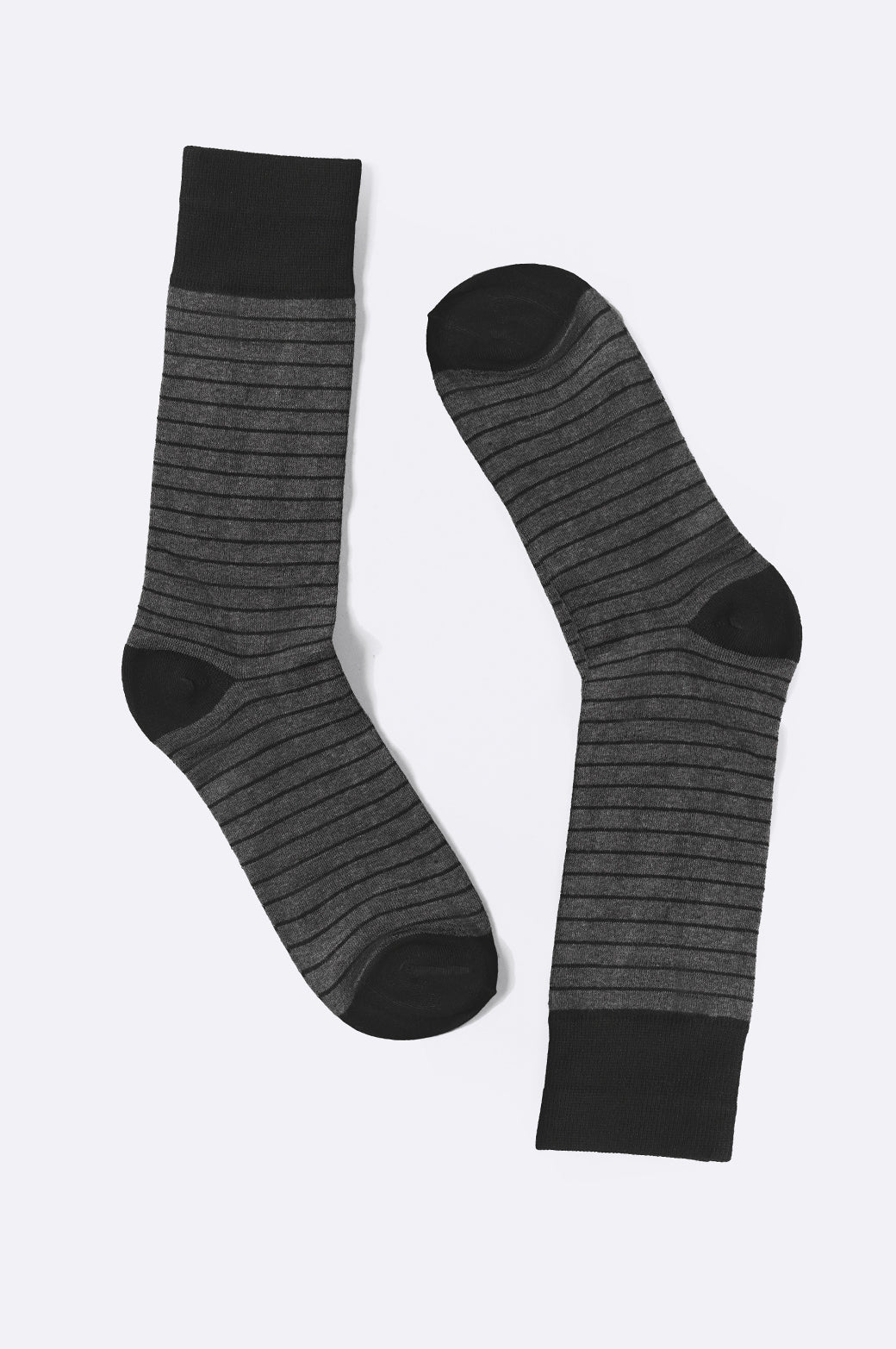 BLACK MERCERIZED COTTON SOCKS