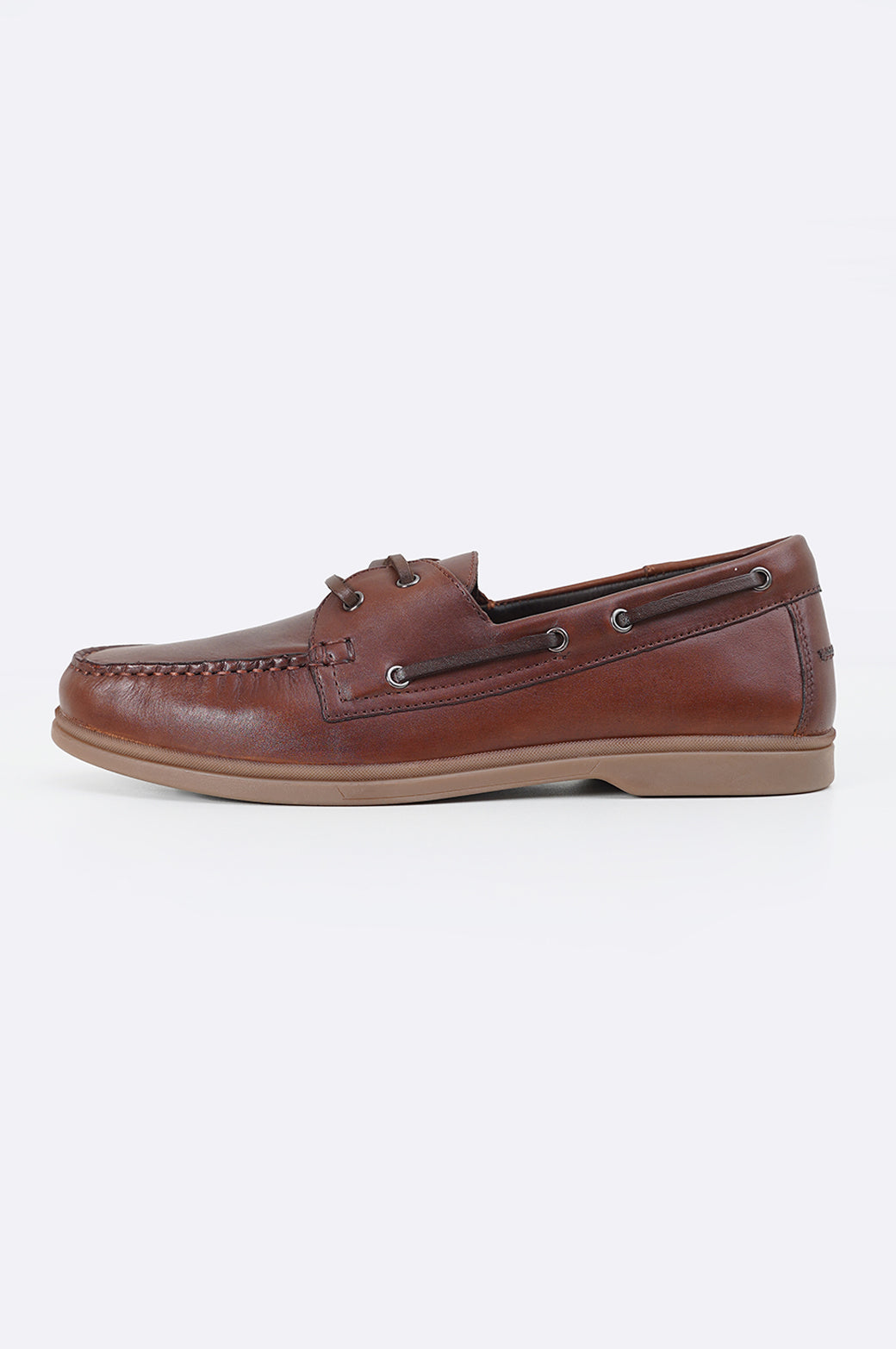 DARK BROWN LEATHER BOAT SHOES