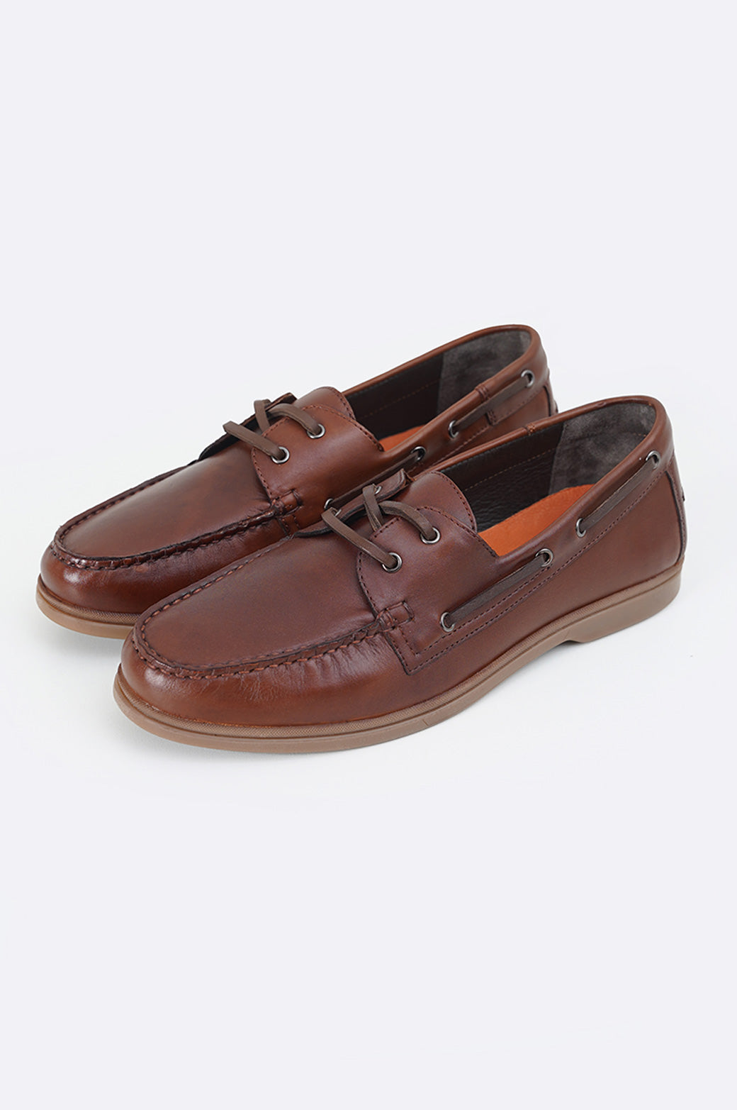 DARK BROWN LEATHER BOAT SHOES