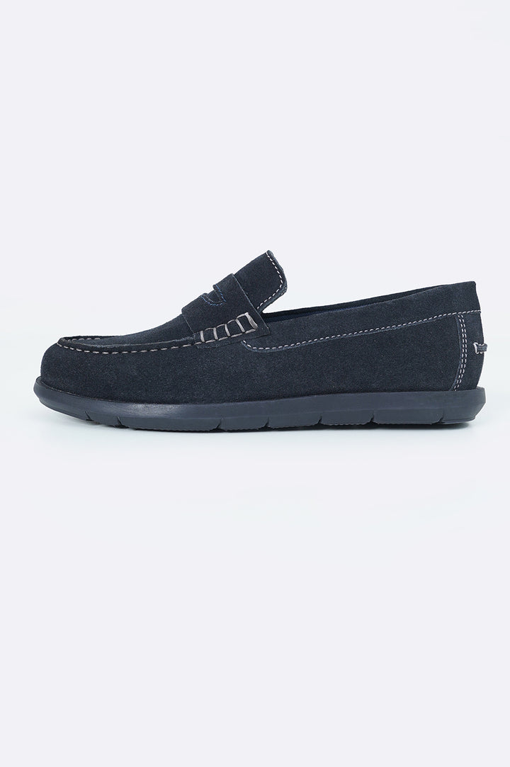 NAVY LIGHTWEIGHT SUEDE LOAFERS