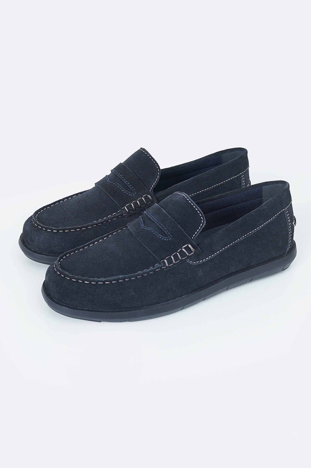 NAVY LIGHTWEIGHT SUEDE LOAFERS