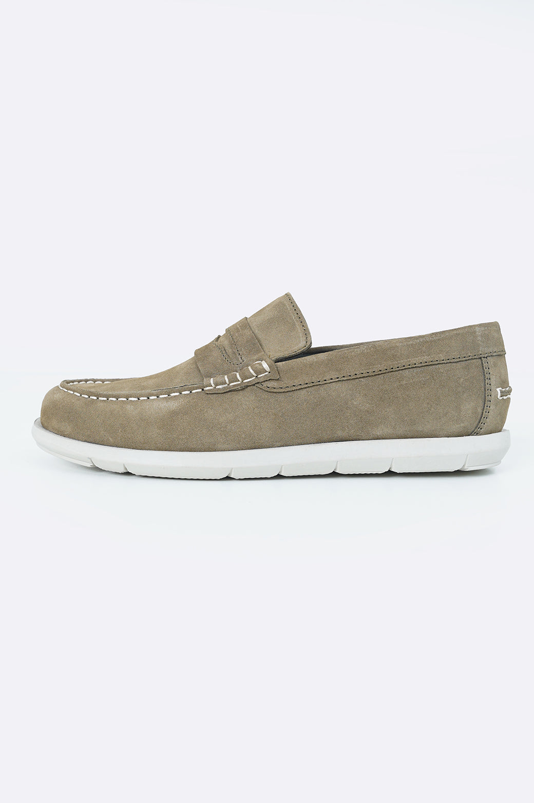OLIVE LIGHTWEIGHT SUEDE LOAFERS