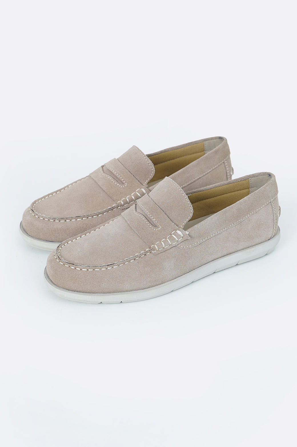 SAND LIGHTWEIGHT SUEDE LOAFERS