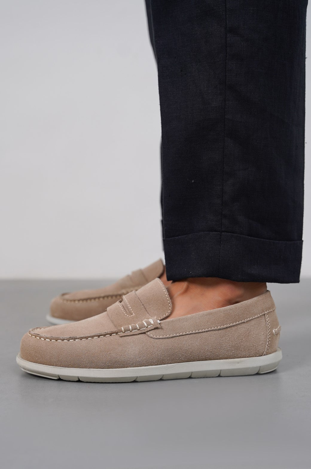 SAND LIGHTWEIGHT SUEDE LOAFERS