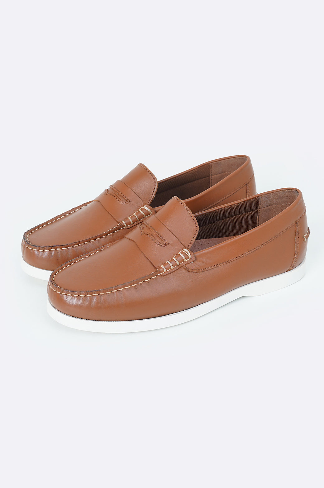 TAN PENNY LOAFERS