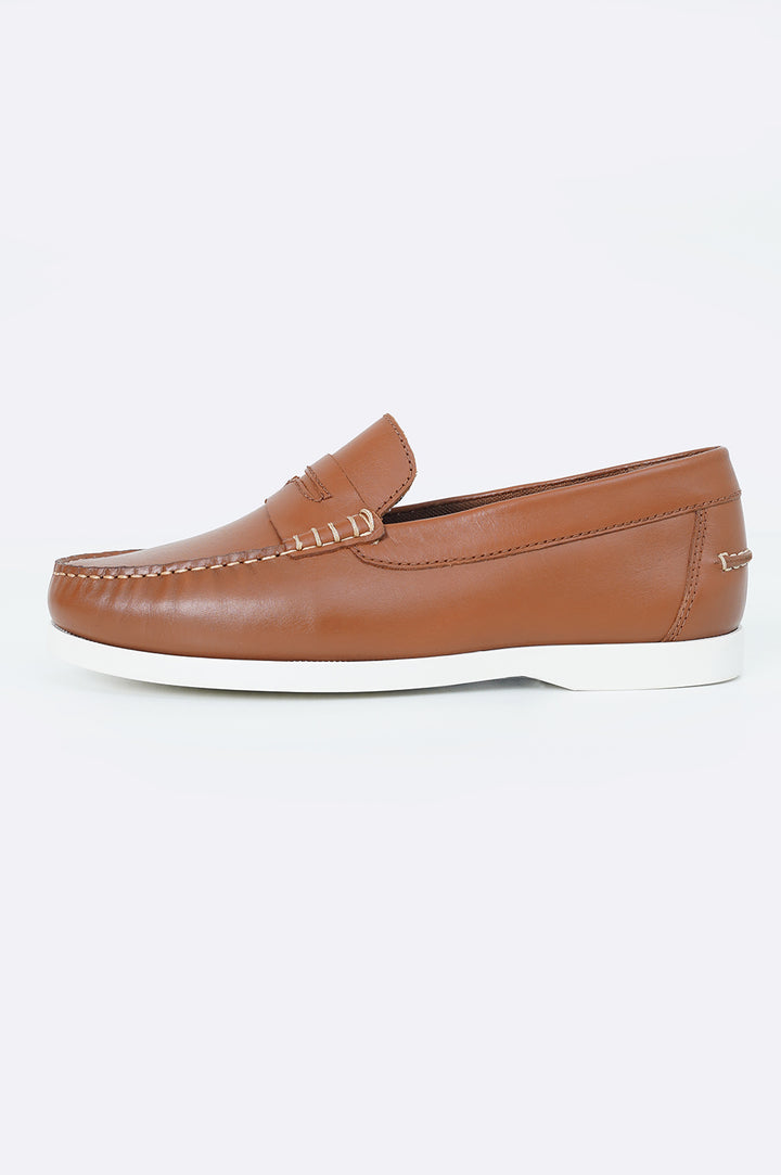 TAN PENNY LOAFERS