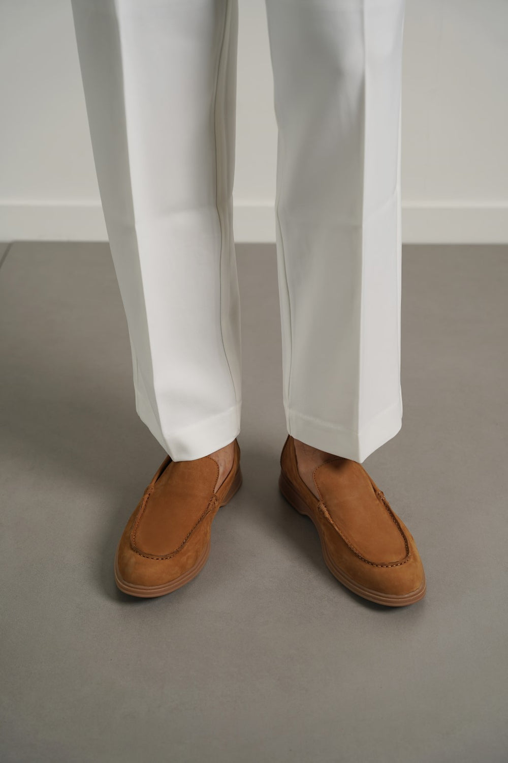 CAMEL CLASSIC LEATHER LOAFERS