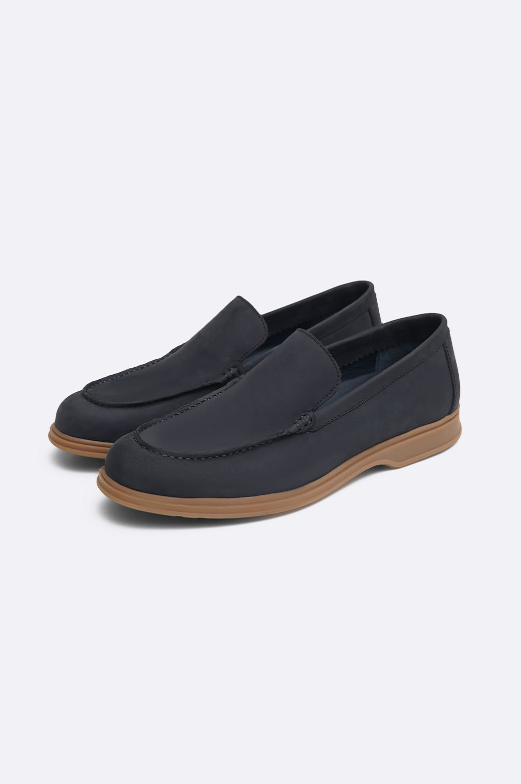 NAVY CLASSIC LEATHER LOAFERS