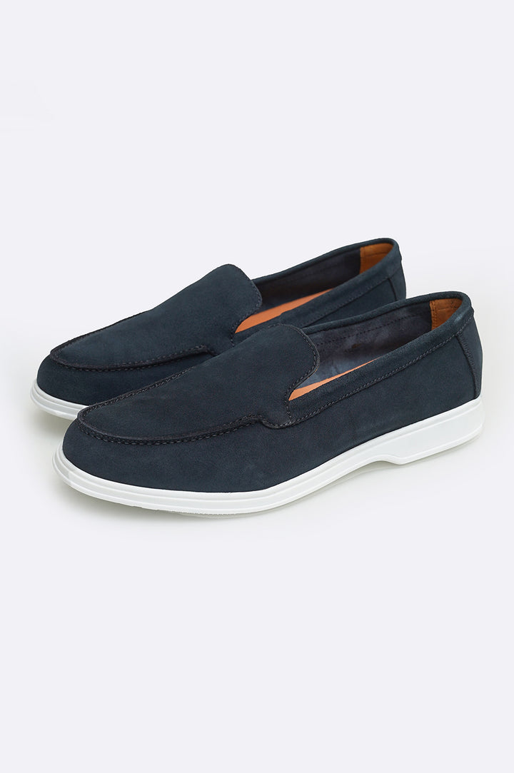 DARK NAVY CLASSIC LEATHER SLIP-ONS