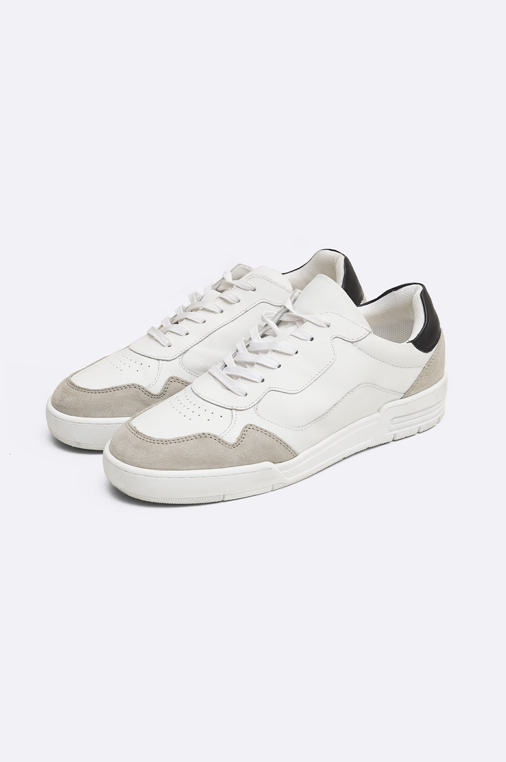 WHITE MULTI-COLORED LEATHER SNEAKERS