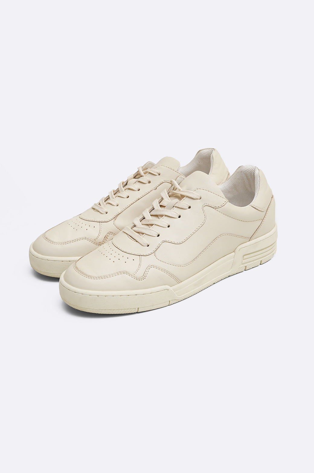 CHALK ALL WHITE LEATHER SNEAKERS