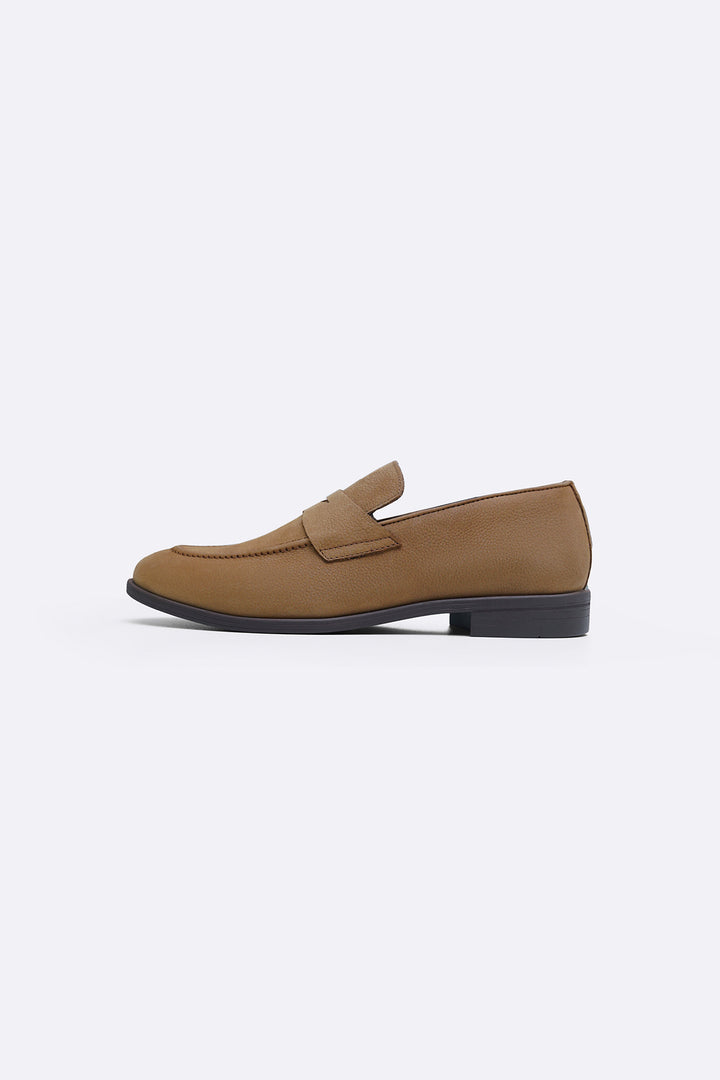 TAUPE GENUINE NUBUCK LOAFERS