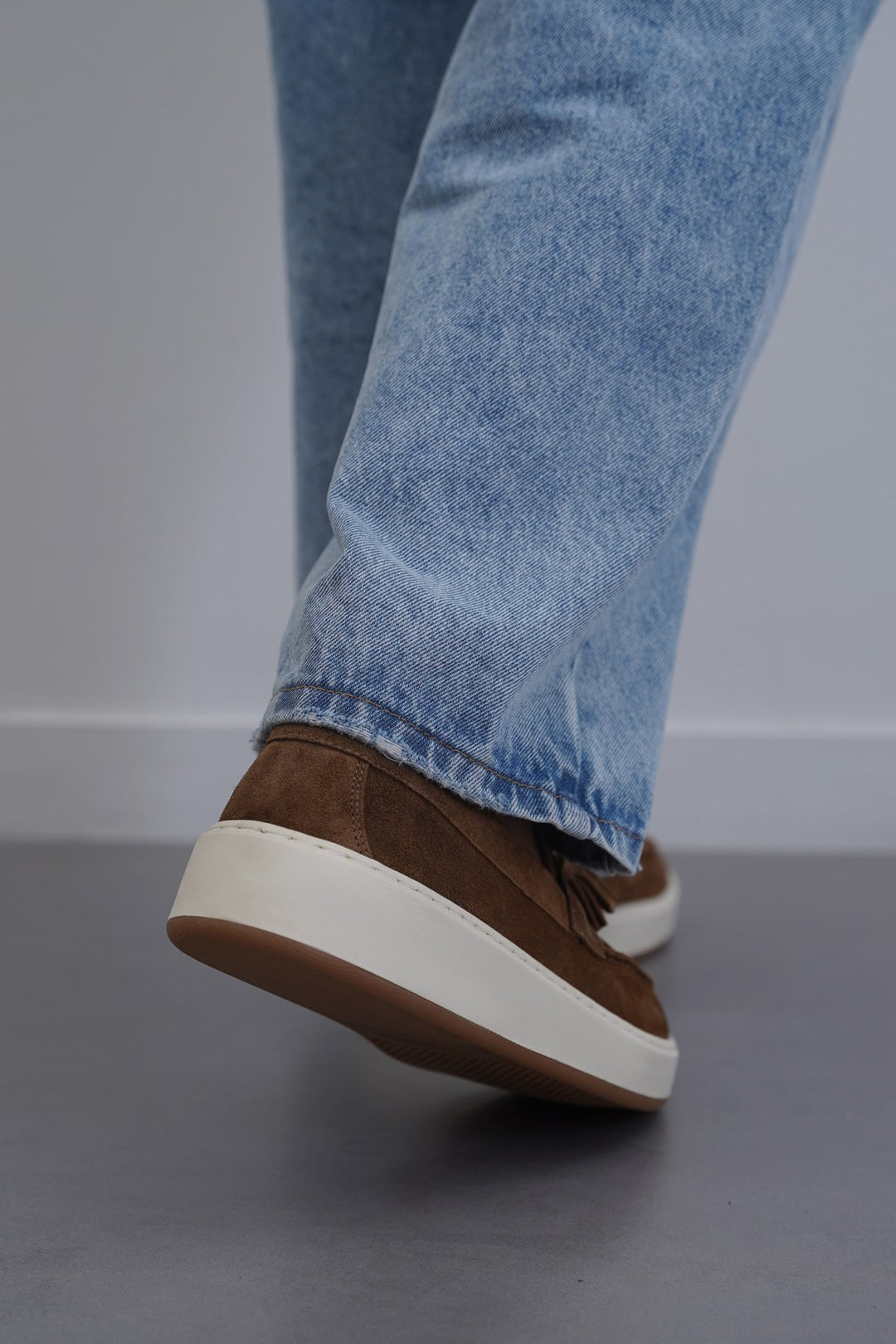 SUEDE LEATHER TASSEL LOAFERS