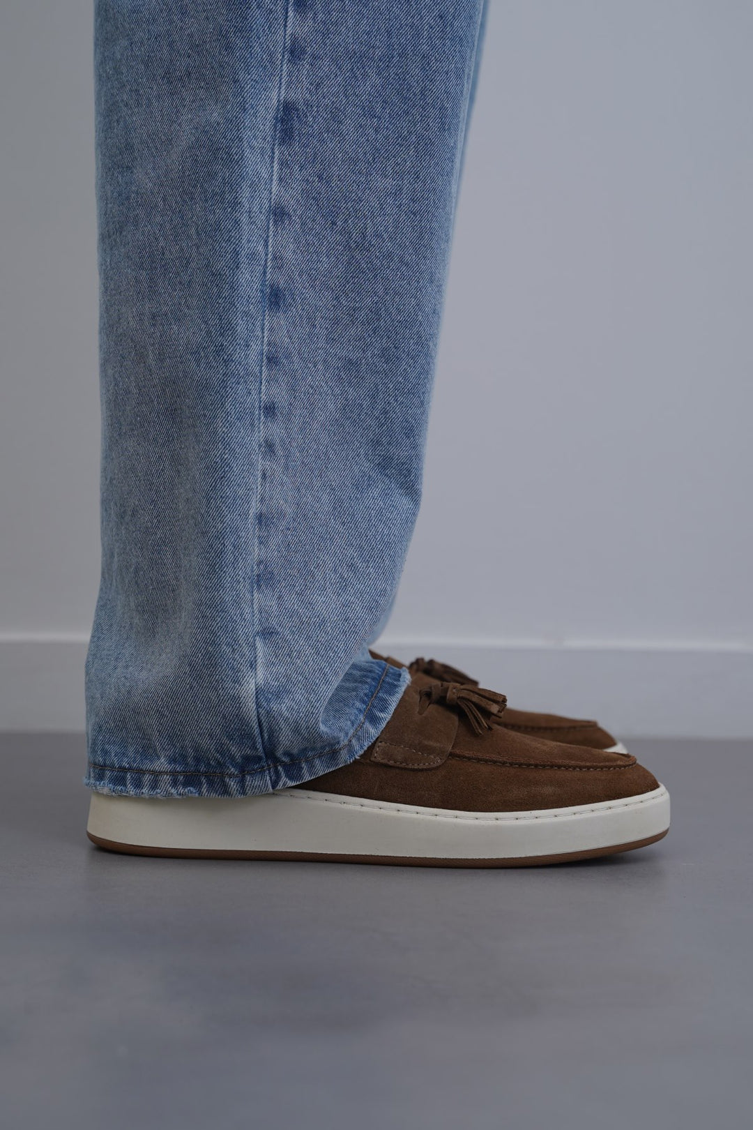 SUEDE LEATHER TASSEL LOAFERS