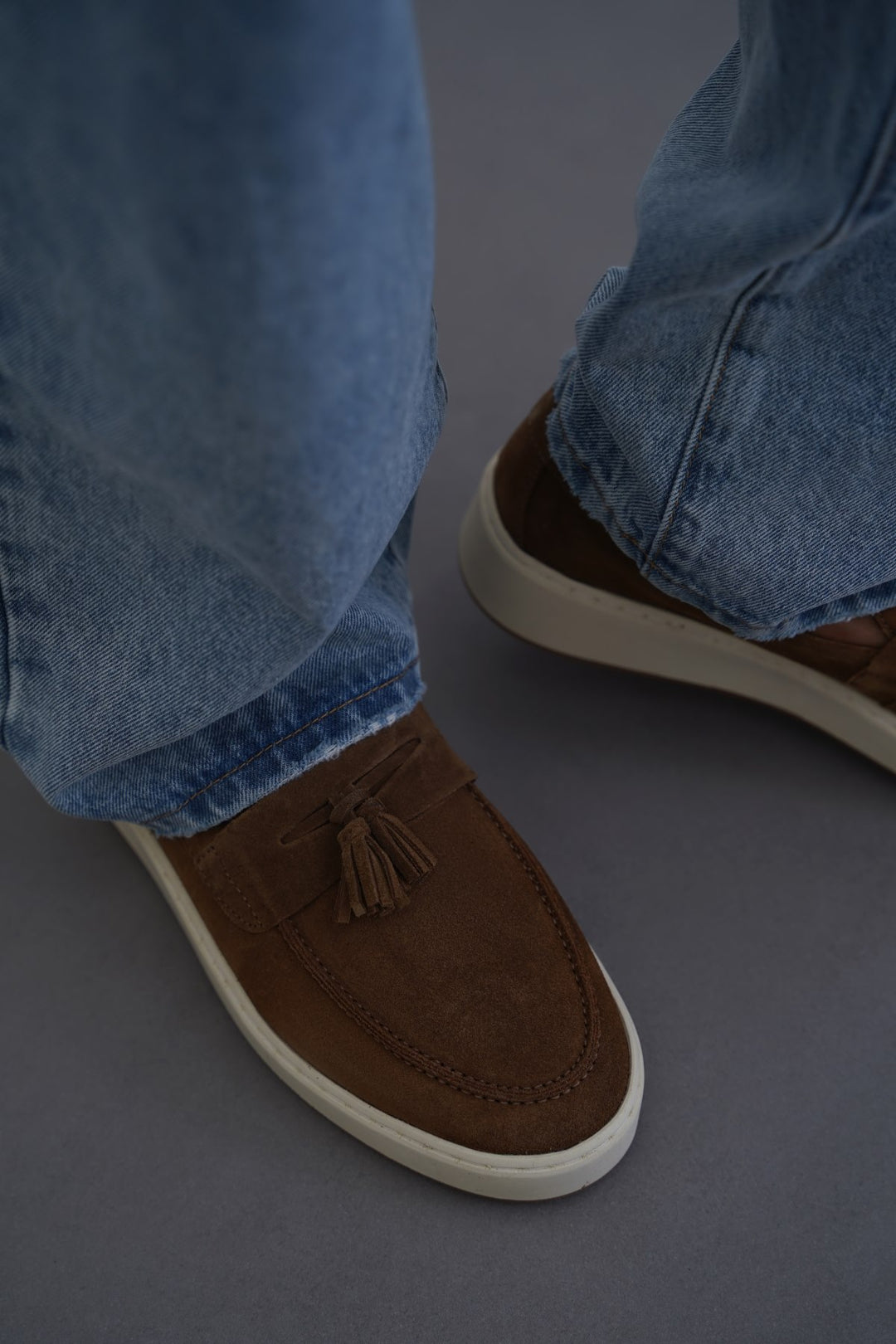 SUEDE LEATHER TASSEL LOAFERS