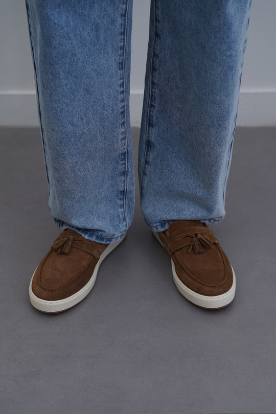 SUEDE LEATHER TASSEL LOAFERS