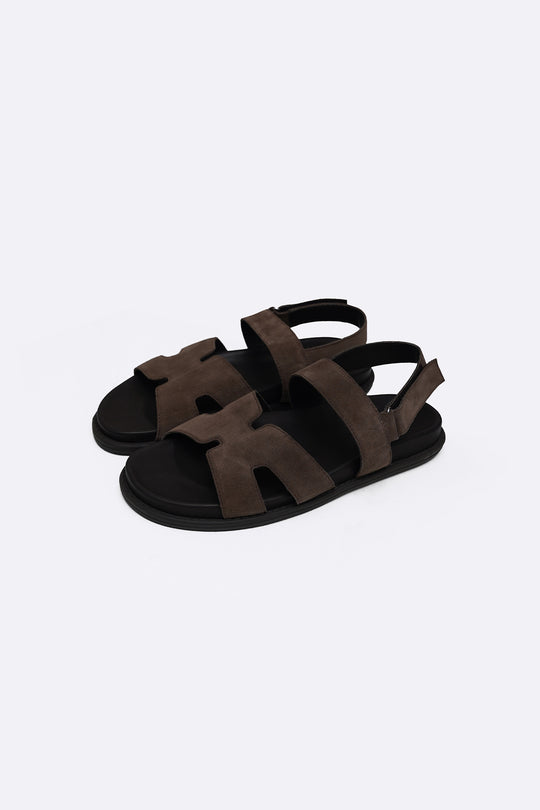 COFFEE CLASSIC SUEDE LEATHER SANDALS