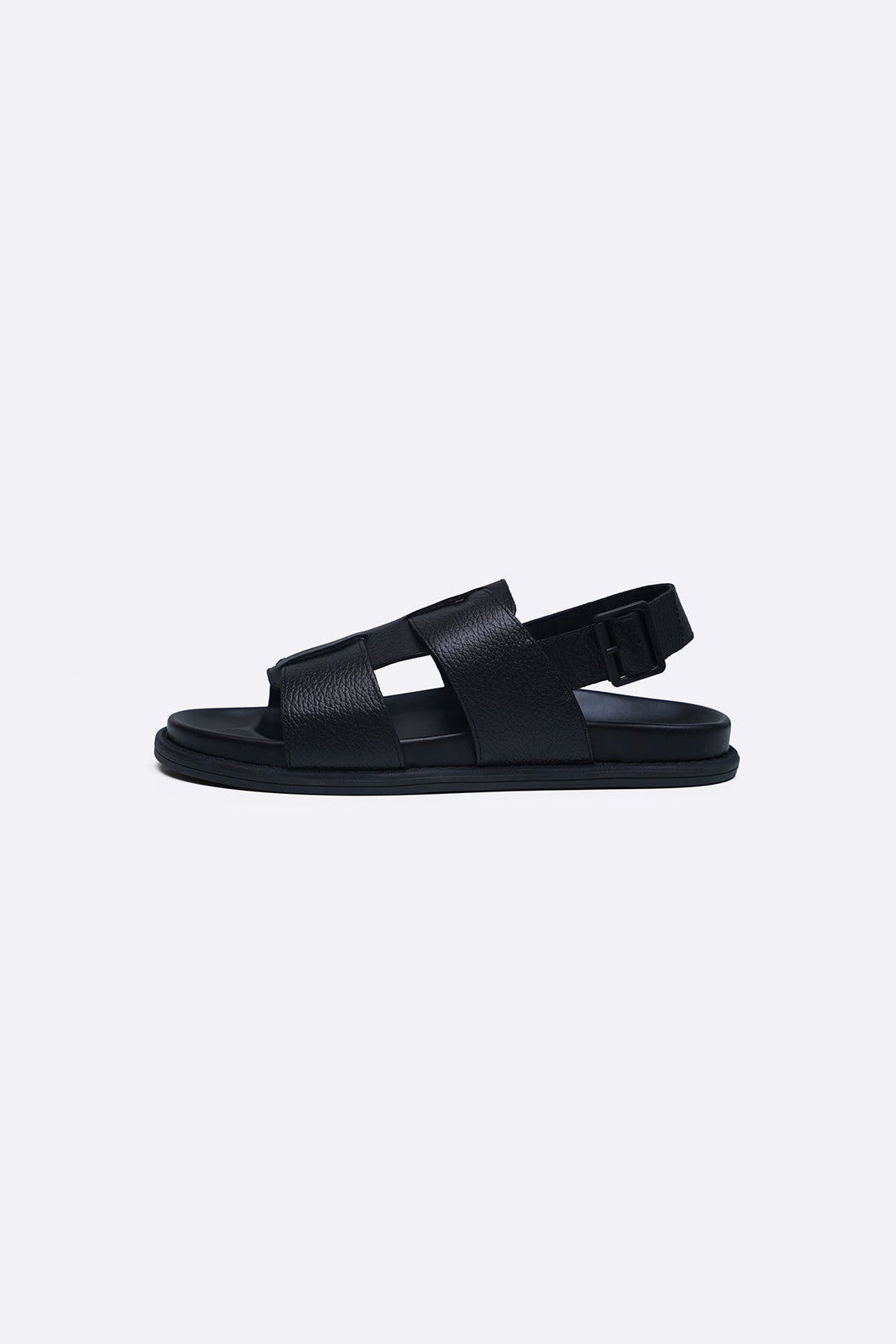 BLACK CLASSIC LEATHER SANDALS