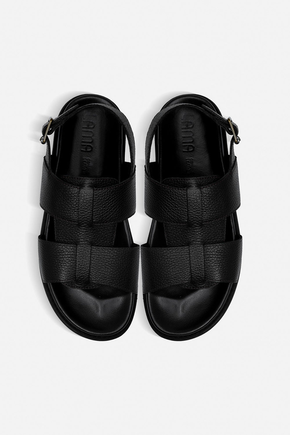 BLACK CLASSIC LEATHER SANDALS
