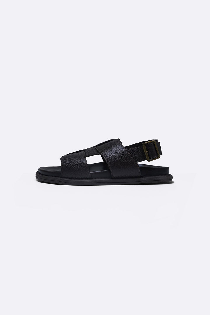 DARK BROWN CLASSIC LEATHER SANDALS