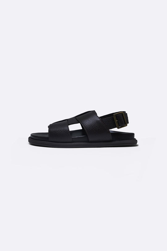 DARK BROWN CLASSIC LEATHER SANDALS