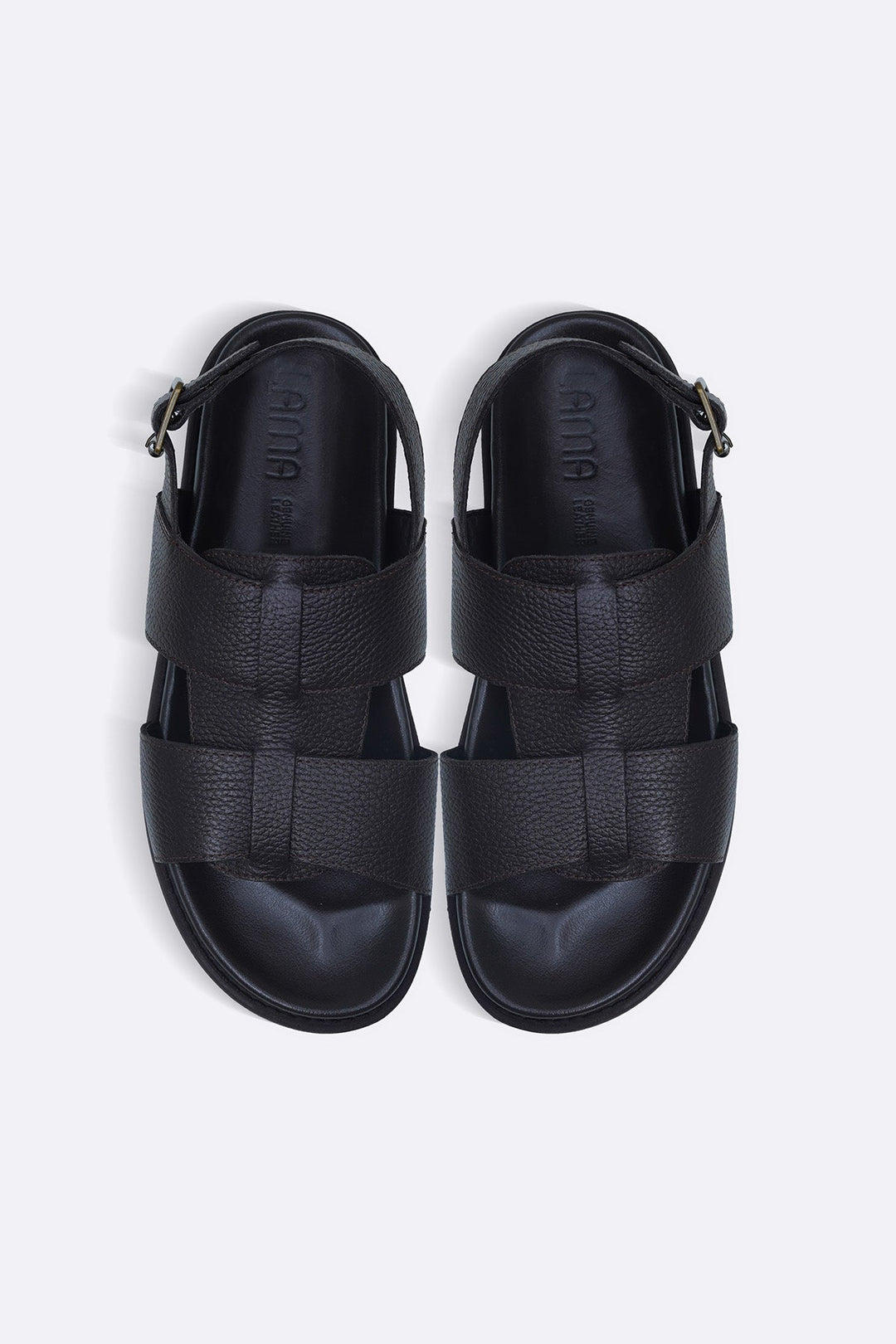 DARK BROWN CLASSIC LEATHER SANDALS