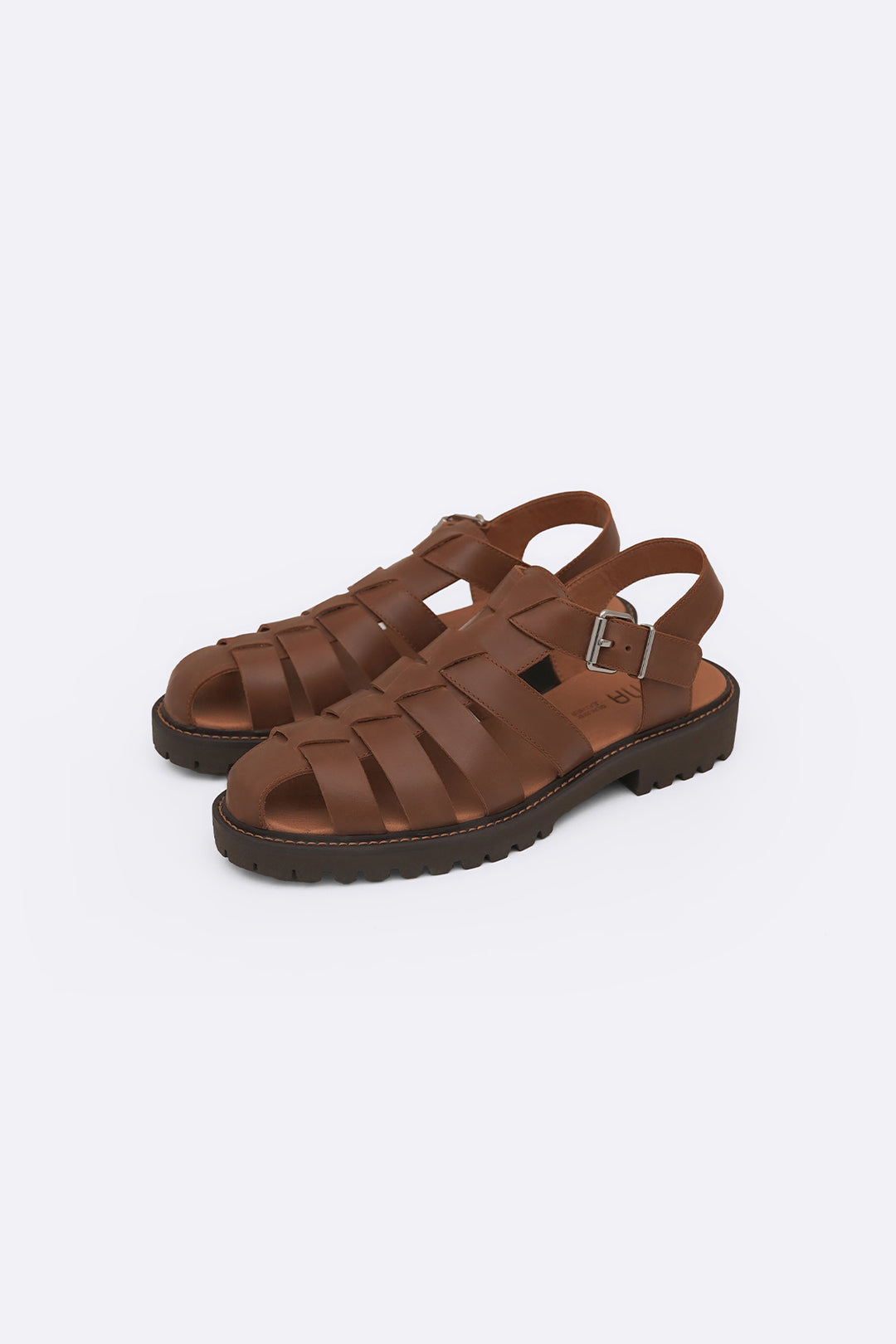 BROWN CLASSIC FISHERMAN LEATHER SANDALS
