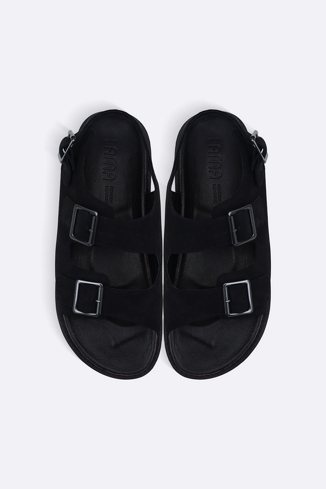 DOUBLE STRAP LEATHER SANDALS