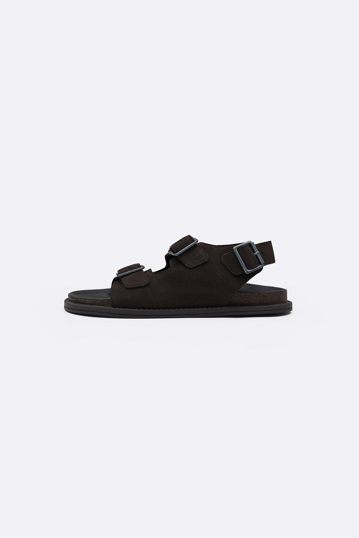 DOUBLE STRAP LEATHER SANDALS
