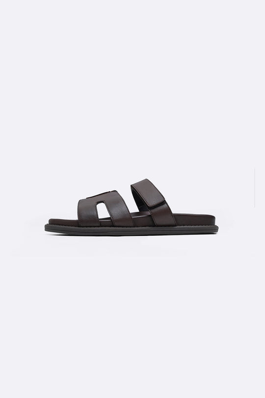 COFFEE CLASSIC LEATHER SLIDE