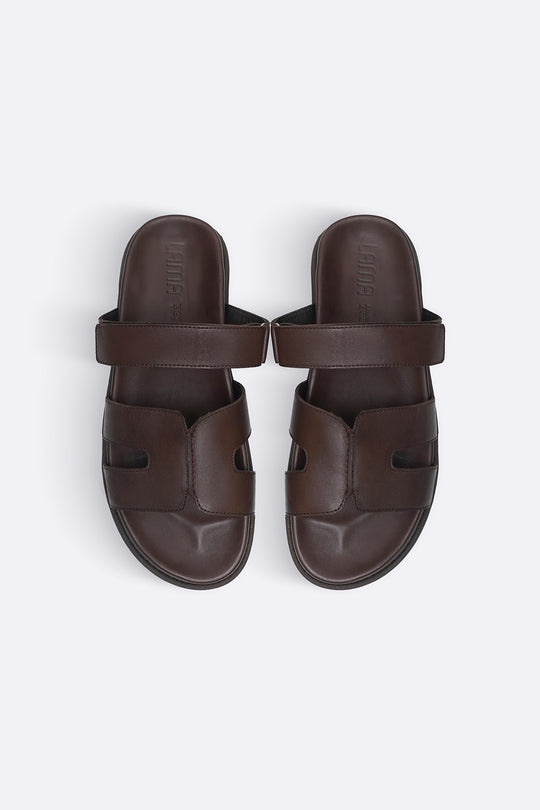 COFFEE CLASSIC LEATHER SLIDE
